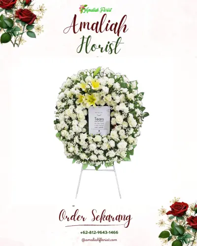 Krans Bunga Duka Cita di Karombasan Selatan